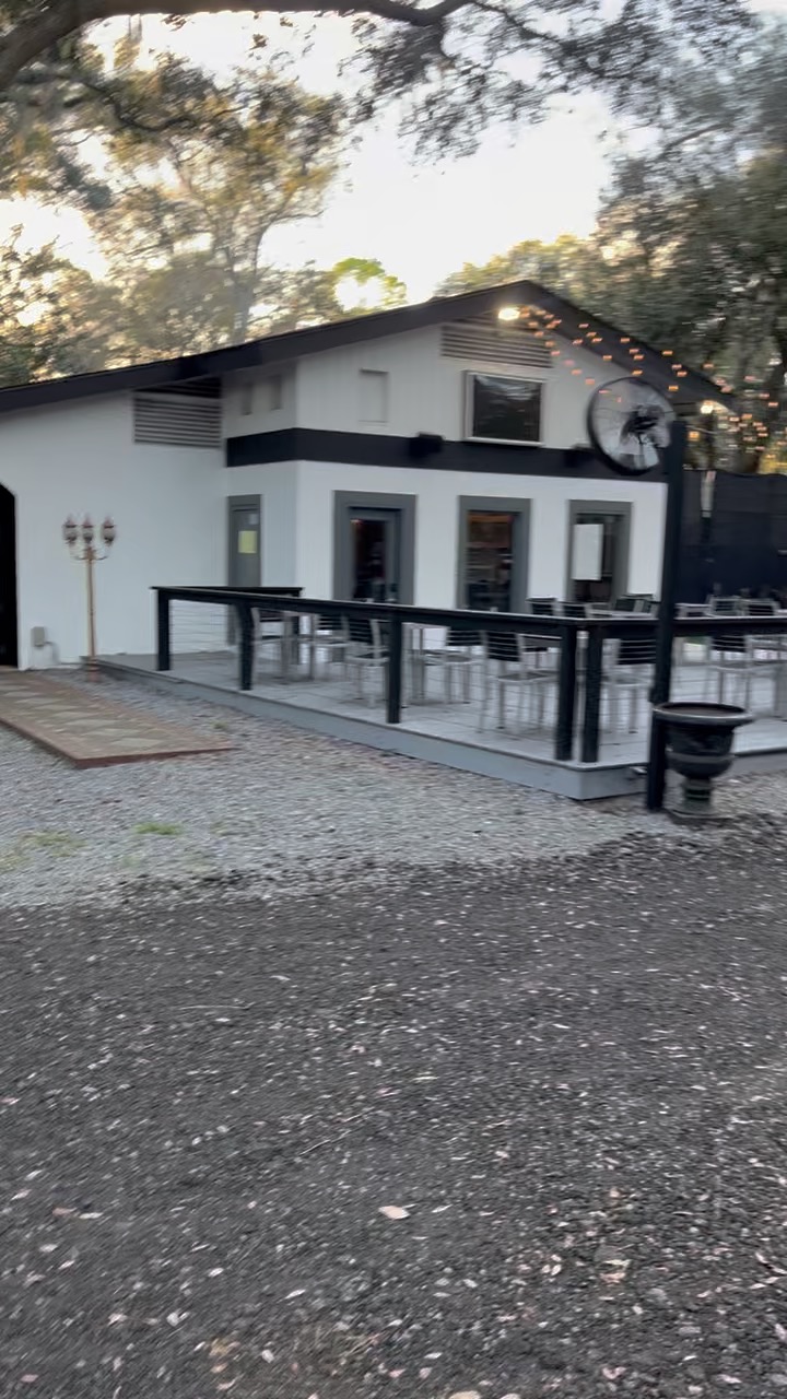 Good Soul Southern Kitchen exterior under live oak trees